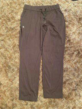Gradual Women’s Brown Drawstring Track Pants Casual Straight Leg